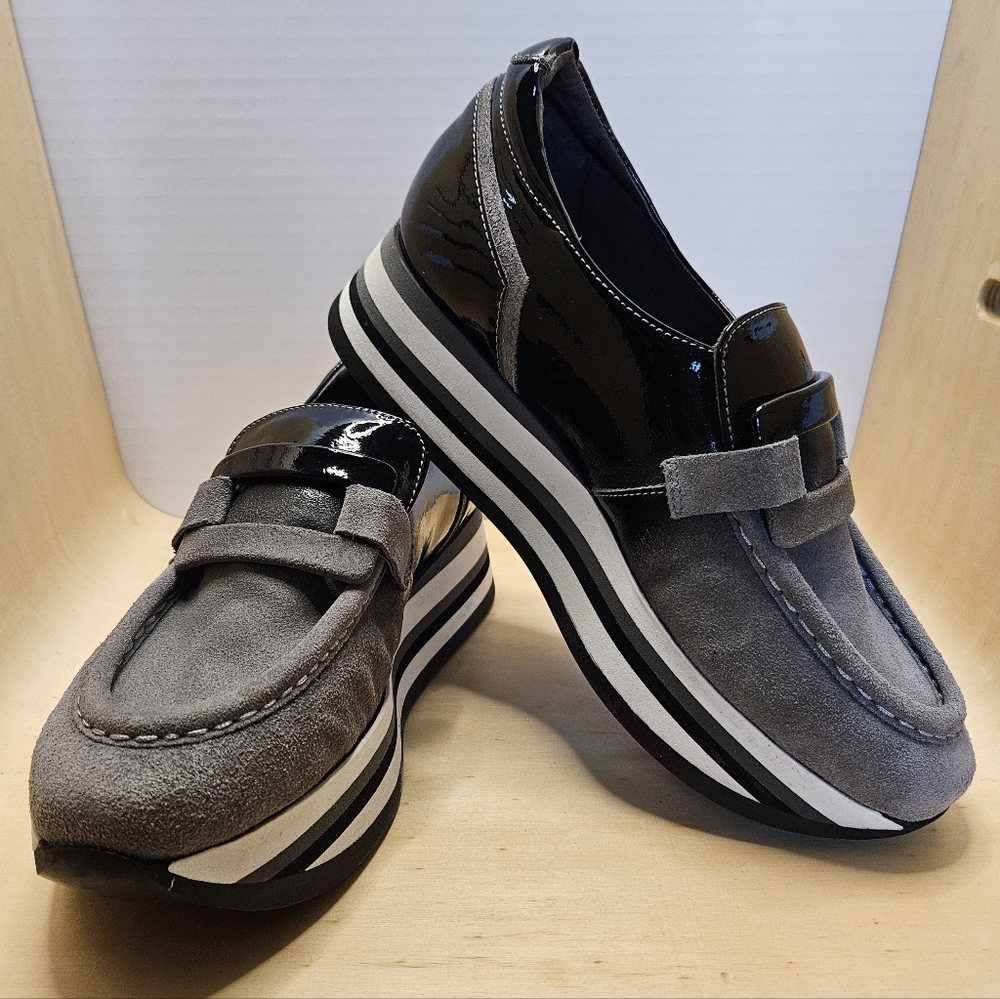 Softwaves CASTA Fade to Black women's platform, excellent arch support; size 38